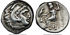 ANCIENT LOTS. Greek. Macedonian Kingdom. Ca. 336-323 BC. Lot of four (4) AR drachms. NGC VF. Includes: (4) Alexander III the Great, AR drachms, Zeus s...