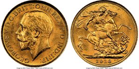 George V gold Sovereign 1913-S MS63 NGC, Sydney mint, KM29. AGW 0.2355 oz. 

HID09801242017