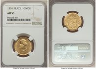 Pedro II gold 10000 Reis 1876 AU53 NGC, KM467.

HID09801242017