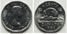 Elizabeth II 7-Piece Lot of Uncertified Assorted 5 Cents, 1) 5 Cents 1953 - Choice UNC, KM50. NSF Far. 2) 5 Cents 1953 - AU, KM50. NSF Near. 3) 5 Cent...