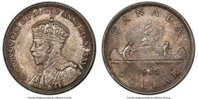 3-Piece Certified Assorted Dollars MS64 PCGS, 1) George V Dollar 1935, KM30 2) Elizabeth II "Without Shoulder Fold" Dollar 1935, KM54 3) Elizabeth II ...