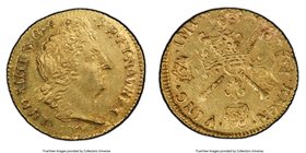 Louis XIV gold Louis d'Or 1704-G MS61 PCGS, Poitiers mint, KM365.7, Gad-254.

HID09801242017