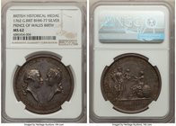George III silver "Birth of the Prince of Wales" Medal 1762 MS62 NGC, Eimer-699, BHM-77. By T. Pingo.

HID09801242017