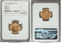 Victoria gold Sovereign 1871 MS63+ NGC, KM752, S-3856.

HID09801242017