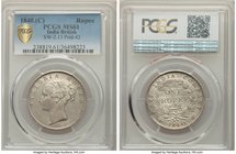 British India. Victoria Rupee 1840-(C) MS61 PCGS, Calcutta mint, KM457.1, S&W-2.13, Prid-42.

HID09801242017