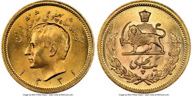 Muhammad Reza Pahlavi gold Pahlavi SH 1331 (1952) MS65 NGC, KM1162.

HID09801242017