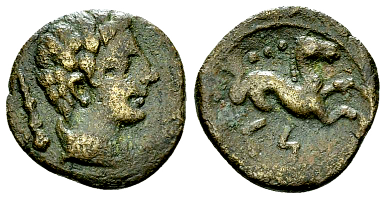 Kese AE Quadrans, c. 120-20 BC 

Spain, Kese (Tarragona). AE Quadrans (14 mm, ...