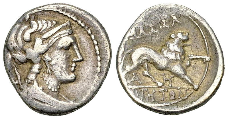 Massalia AR Drachm, c. 250 BC 

Gaul, Massalia. AR Drachm (15-16 mm, 2.49 g), ...