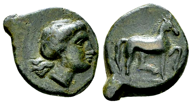 Aitna AE16, c. 450-401 BC 

Sicily, Aitna. AE16 (2.60 g), c. 450-401 BC.
Obv....