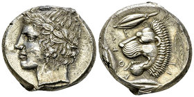 Leontinoi AR Tetradrachm, c. 430-425 BC, FDC 

Sicily, Leontinoi. AR Tetradrachm (23-25 mm, 16.95 g), c. 430-425 BC.
 Obv. Laureate head of Apollo ...