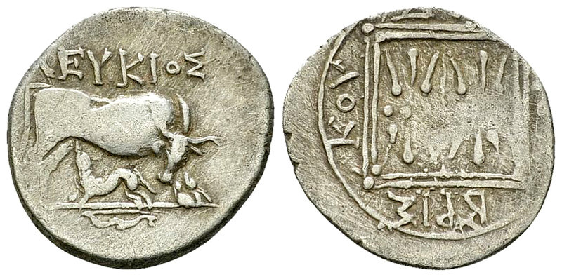 Dyrrhachion AR Drachm, c. 250-200 BC 

Illyria, Dyrrhachion. AR Drachm (18 mm,...