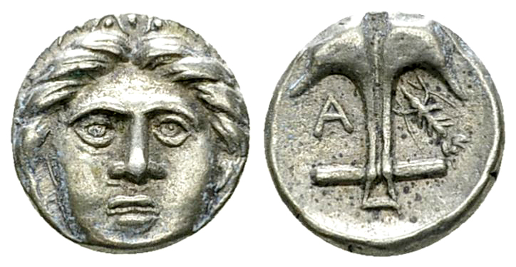 Apollonia Pontika AR Diobol, late 4th century 

Thrace, Apollonia Pontika. AR ...