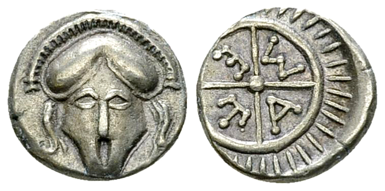 Mesembria AR Diobol, c. 450-350 BC 

Thrace, Mesembria. AR Diobol (10 mm, 1.20...