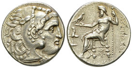 Lysimachos AR Tetradrachm, Colophon 

Kings of Thrace. Lysimachos (305-281 BC). AR Tetradrachm (26 mm, 16.48 g), Colophon, c. 299-296 BC.
Obv. Head...