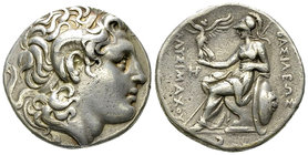 Lysimachos AR Tetradrachm, Lampsakos 

Kings of Thrace. Lysimachos (305-281 BC). AR Tetradrachm (26 mm, 16.48 g), Lampsakos, c. 297/6-282/1 BC.
Obv...