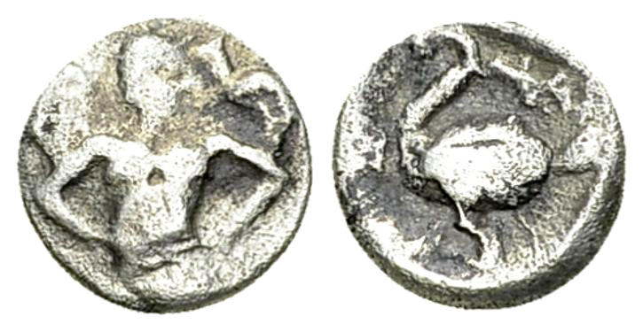 Mallos AR Obol, c. 425-385 BC 

Cilicia, Mallos. AR Obol (8 mm, 0.62 g), c. 42...