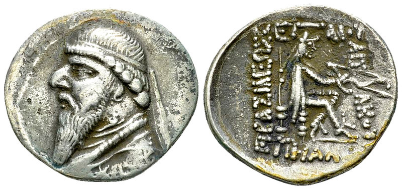 Mithradates II AR Drachm 

Parthian Kings. Mithradates II (123-88 BC). AR Drac...