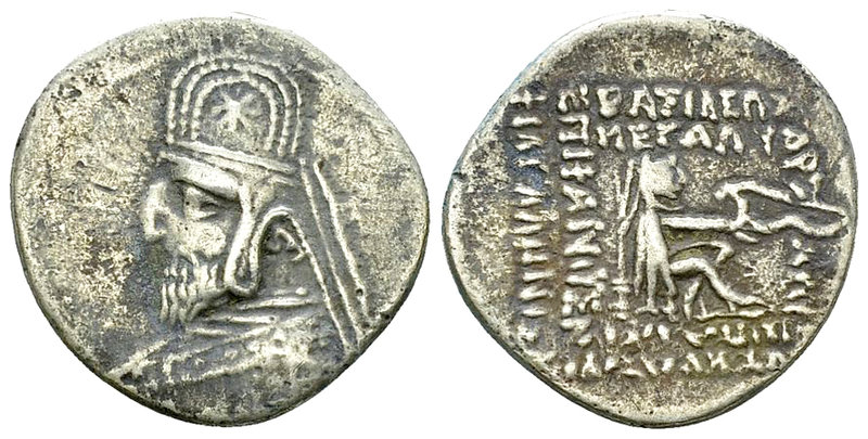 Mithradates II AR Drachm 

Kings of Parthia. Mithradates II (123-88 BC). AR Dr...
