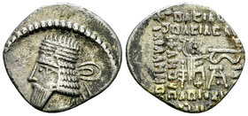 Artabanos II AR Drachm 

Kings of Parthia. Artabanos II (75-62 BC). AR Drachm (20-22 mm, 3.53 g).
Obv. Diademed bust to left.
Rev. ΒΑΣΙΛΕΩΣ - ΜΕΓΑ...