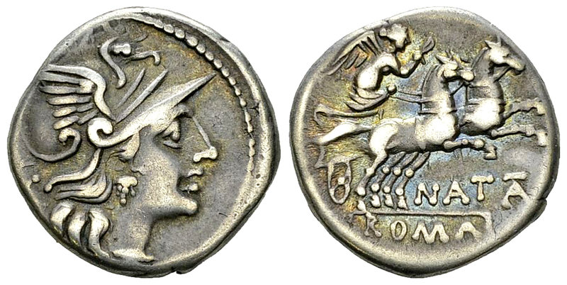 Pinarius Natta AR Denarius, 149 BC 

Pinarius Natta. AR Denarius (17-18 mm, 3....