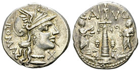 C. Minucius Augurinus AR Denarius, 135 BC 

C. Minucius Augurinus. AR Denarius (19-20 mm, 3.96 ), Rome, 135 BC.
Obv. Helmeted head of Roma to right...