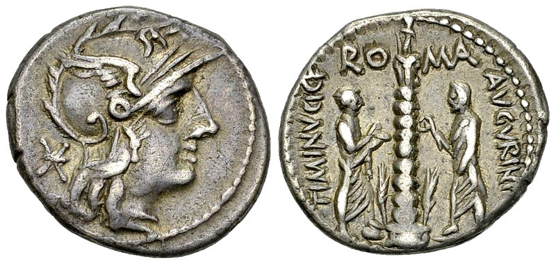 Ti. Minucius c.f. Augurinus AR Denarius, 134 BC 

Ti. Minucius c. f. Augurinus...