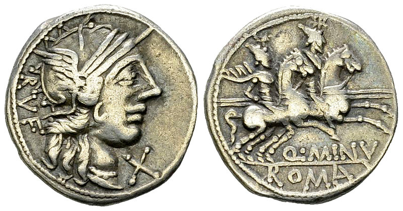 Q. Minucius Rufus AR Denarius, 122 BC 

Q. Minucius Rufus. AR Denarius (19 mm,...