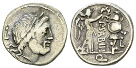 P. Vettius Sabinus AR Quinarius, 99 BC 

P. Vettius Sabinus. AR Quinarius (14-15 mm, 1.82 g), Rome, 99 BC.
Obv. Laureate head of Jupiter to right; ...