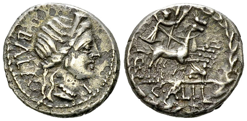 C. Allius Bala AR Denarius, 92 BC 

C. Allius Bala. AR Denarius (18-19 mm, 3.7...