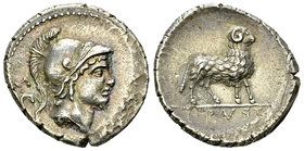 L. Rustius AR Denarius, 76 BC 

L. Rustius. AR Denarius (19-20 mm, 3.92 g), Rome, 76 BC.
Obv. Helmeted head of Minerva to right; behind, S C; befor...