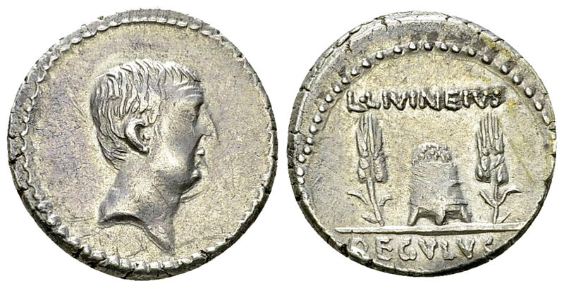 L. Livineius Regulus AR Denarius, 42 BC 

L. Livineius Regulus. AR Denarius (1...