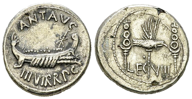 Marcus Antonius Fourré Denarius, 32-31 BC 

Marcus Antonius. Fourré Denarius (...