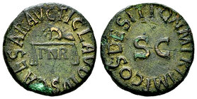 Claudius AE Quadrans 

Claudius (41-54 AD). AE Quadrans (17 mm, 2.50 g), Rome, 41 AD. 
Obv. TI CLAVDIVS CAESAR AVG, left hand holding pair of scale...