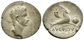 The Civil Wars AR Denarius, Capricorn reverse 

The Civil Wars (68-69 AD). AR Denarius (18-20 mm, 3.35 g), uncertain mint in Spain or Gaul, c. 68 (i...