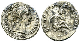 Traianus AR Denarius, Seated Dacian reverse 

Traianus (98-117 AD). AR Denarius (17-18 mm, 3.19 g), Rome, 103-107.
Obv. IMP TRAIANO AVG GER DAC P M...