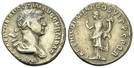 Traianus AR Denarius, Felicitas reverse 

Traianus (98-117 AD). AR Denarius (17-18 mm, 2.97 g), Rome, 116/117 AD.
Obv. IMP CAES NER TRAIAN OPTIM AV...