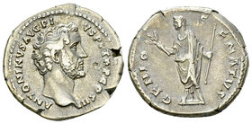 Antoninus Pius AR Denarius, Genius Senatus reverse 

Antoninus Pius (138-161 AD). AR Denarius (18-19 mm, 3.21 g), Rome, 140-143 AD.
Obv. ANTONINVS ...