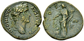 Antoninus Pius AE Sestertius, Pax reverse 

Antoninus Pius ( 138-161 AD). AE Sestertius (31-32 mm, 26.84 g), Rome, 145-147.
Obv. ANTONINVS PIVS P P...