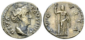 Diva Faustina AR Denarius, Ceres reverse 

Antoninus Pius (138-161 AD) for Diva Faustina (died 141). AR Denarius (17-18 mm, 3.00 g), Rome, after c. ...