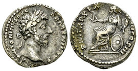 Marcus Aurelius AR Denarius, Roma reverse 

Marcus Aurelius (161-180 AD). AR Denarius (18 mm, 3.56 g), Rome, 165.
Obv. M ANTONINVS AVG ARMENIACVS, ...