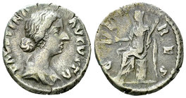 Faustina II AR Denarius, Ceres reverse 

Marcus Aurelius (161-180) for Faustina II. AR Denarius (17-18 mm, 3.15 g), Rome.
Obv. FAVSTINA AVGVSTA, Di...