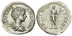 Geta AR Denarius, Princeps Iuventutis reverse 

Septimius Severus (193-211 AD) for Geta Caesar. AR Denarius (19-20 mm, 3.65 g), Rome, c. 200-202.
O...