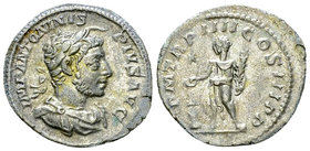 Elagabalus AR Denarius, Emperor reverse 

Elagabalus (218-222 AD). AR Denarius, Rome, 221-222.
Obv. IMP ANTONINVS PIVS AVG, Laureate and draped bus...