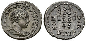 Elagabalus AR Denarius, Antioch 

Elagabalus (218-222 AD). AR Denarius (18-19 mm, 2.98 g), Antioch.
Obv. ANTONINVS PIVS FEL AVG, Laureate, draped a...