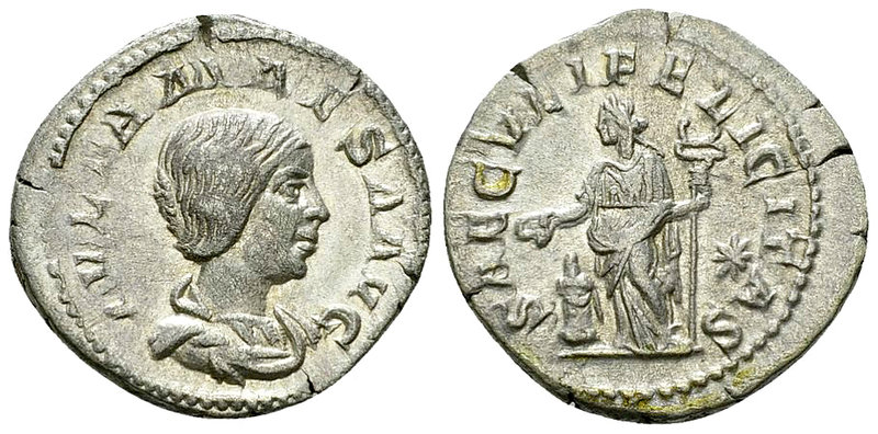 Iulia Maesa AR Denarius, Felicitas reverse 

Elagabalus (218-222 AD) for Iulia...