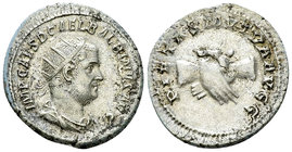 Balbinus AR Antoninianus, Clasped hands reverse 

Balbinus (238 AD). AR Antoninianus (22-23 mm, 5.13 g), Rome.
Obv. IMP CAES D CAEL BALBINVS AVG, R...
