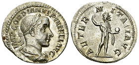 Gordianus III Pius AR Denarius, Sol reverse 

Gordianus III Pius (238-244 AD). AR Denarius (19-20 mm, 2.40 g), Rome.
Obv. IMP GORDIANVS PIVS FEL AV...
