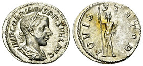 Gordianus III Pius AR Denarius, Jupiter reverse 

Gordianus III Pius (238-244 AD). AR Denarius (19-21 mm, 3.27 g), Rome.
Obv. IMP GORDIANVS PIVS FE...
