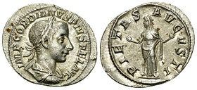 Gordianus III Pius AR Denarius, Pietas reverse 

Gordianus III Pius (238-244 AD). AR Denarius (18-21 mm, 2.73 g), Rome.
Obv. IMP GORDIANVS PIVS FEL...