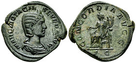 Otacilia Severa AE Sestertius, Concordia reverse 

Philippus I Arabs (244-249 AD) for Otacilia Severa. AE Sestertius (28-33 mm, 21.51 g), Rome, AD 2...